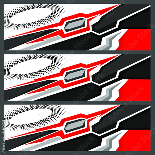 Car decal wrap design graphic abstract vector image
