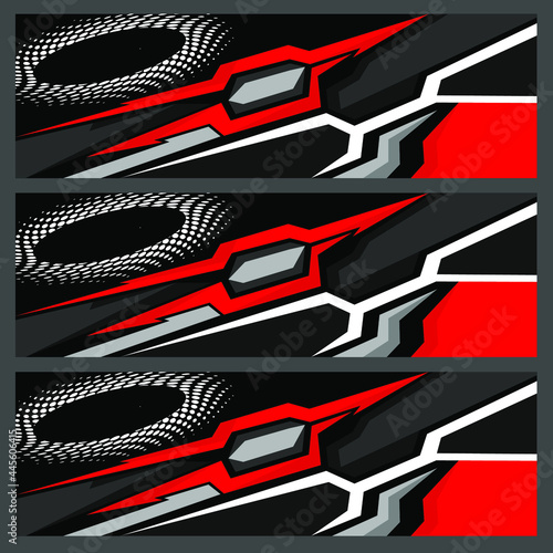 Car decal wrap design graphic abstract vector image
