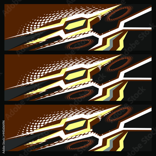 Car decal wrap design graphic abstract vector image
