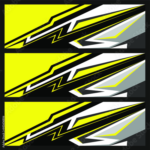 Car decal wrap design graphic abstract vector image
