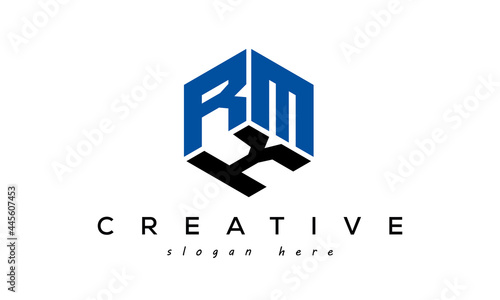 Letter RMK creative logo design vector	 photo