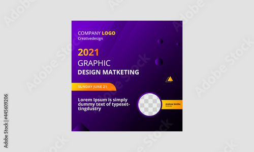 Unique design social media professional banner template