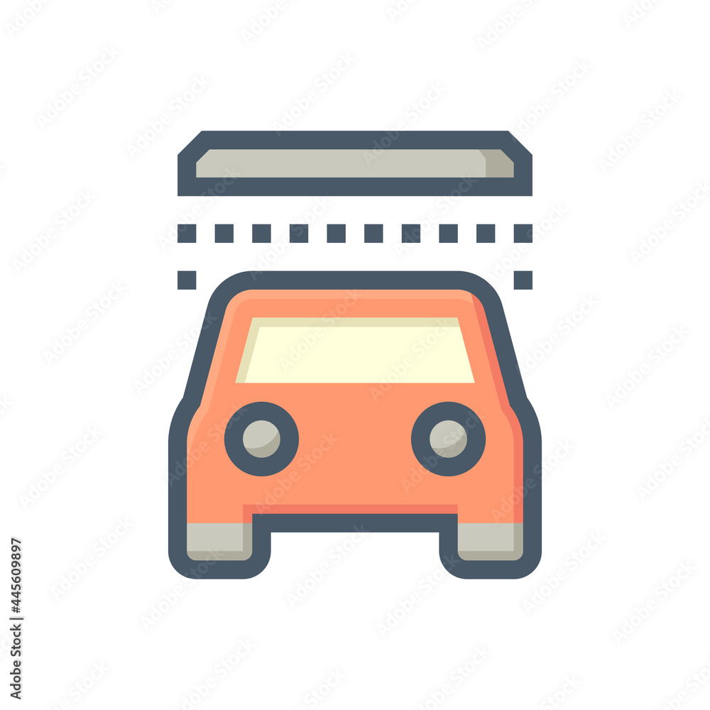 Automatic or drive thru car wash vector icon. Express car care service consist of water spray or pouring from machine in tunnel. To cleaning surrounding exterior auto by water pressure. 48x48 pixel.
Automatic or drive thru car wash vector icon. Express car care service consist of water spray or pouring from machine in tunnel. To cleaning surrounding exterior auto by water pressure. 48x48 pixel.