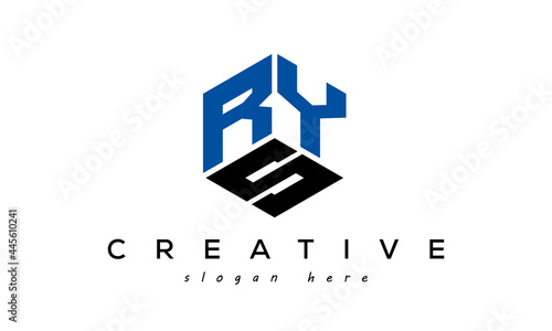Letter RYS creative logo design vector