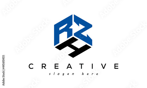 Letter RZH creative logo design vector photo