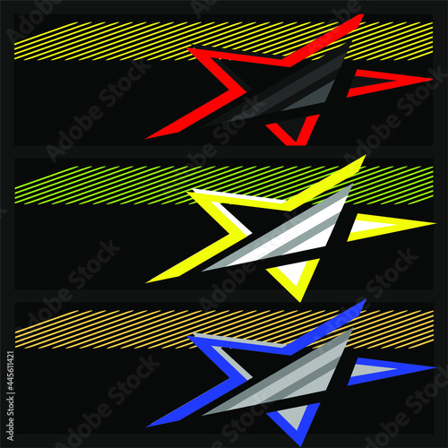 Car decal wrap design graphic abstract vector image