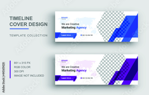Facebook cover template, Digital marketing fackbook cover, Business and Corporate facebook timeline cover design, Template banner for social network	