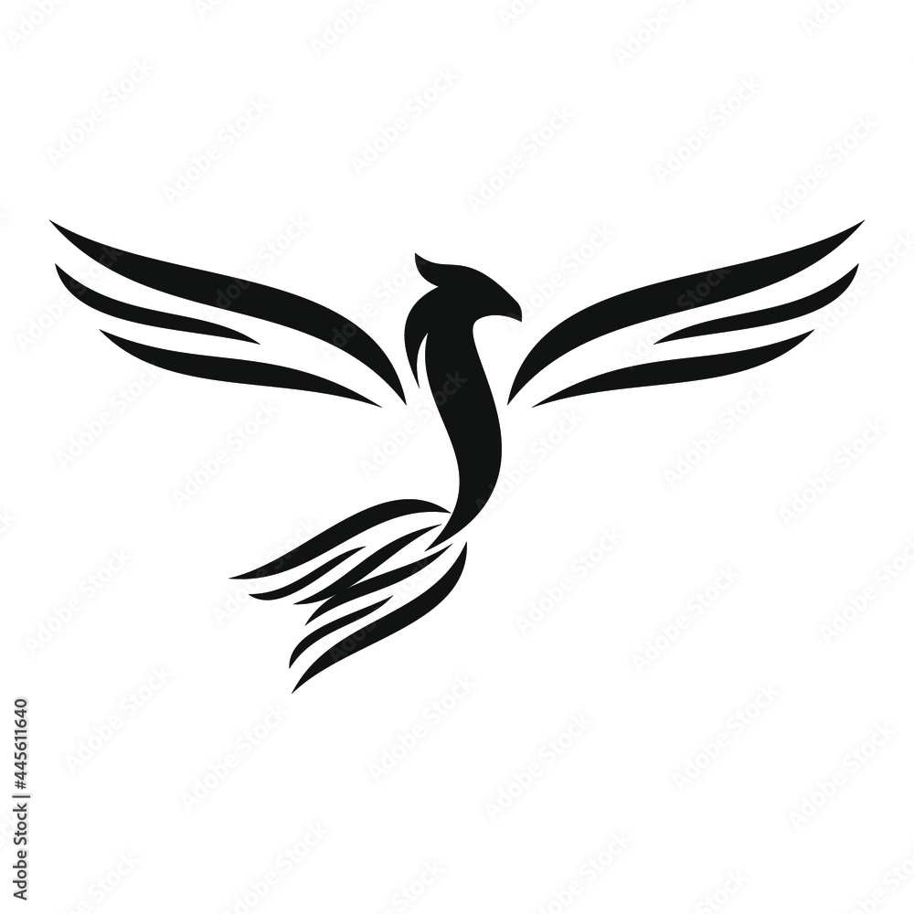 phoenix logo design vector template