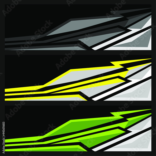 Car decal wrap design graphic abstract vector image