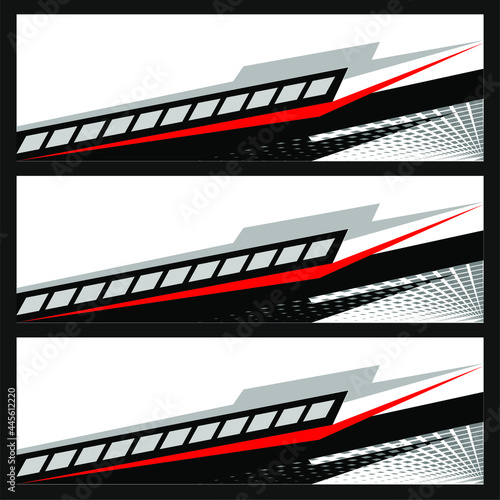 Car decal wrap design graphic abstract vector image