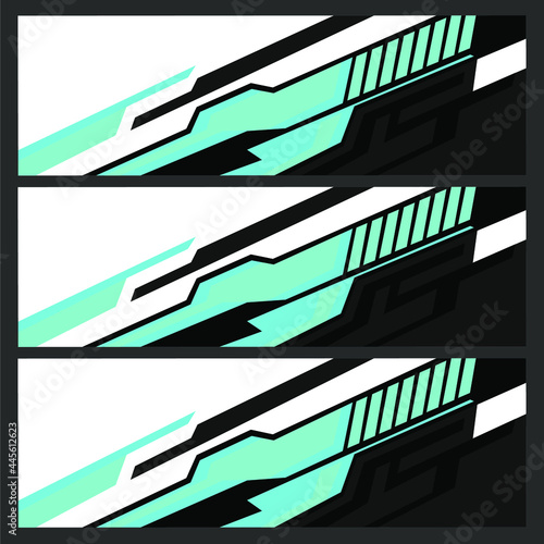 Car decal wrap design graphic abstract vector image