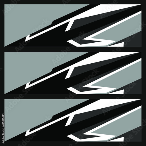 Car decal wrap design graphic abstract vector image
