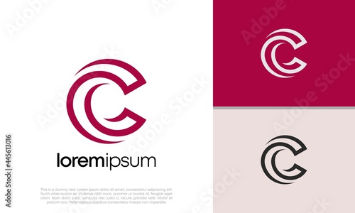 Abstract Initial logo vector. Initials C logo design. Innovative high tech logo template
