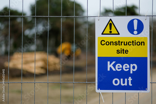 Construction machinery signage