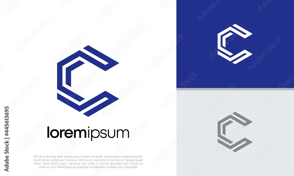 Abstract Initial logo vector. Initials C logo design. Innovative high tech logo template Abstract Initial logo vector. Initials C logo design. Innovative high tech logo template