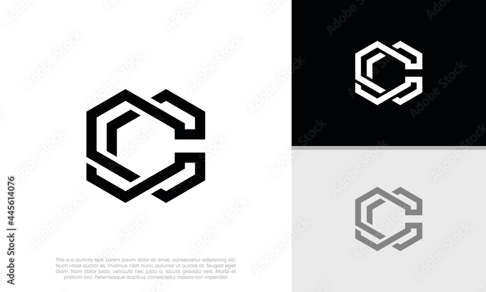 Abstract Initial logo vector. Initials C logo design. Innovative high tech logo template Abstract Initial logo vector. Initials C logo design. Innovative high tech logo template