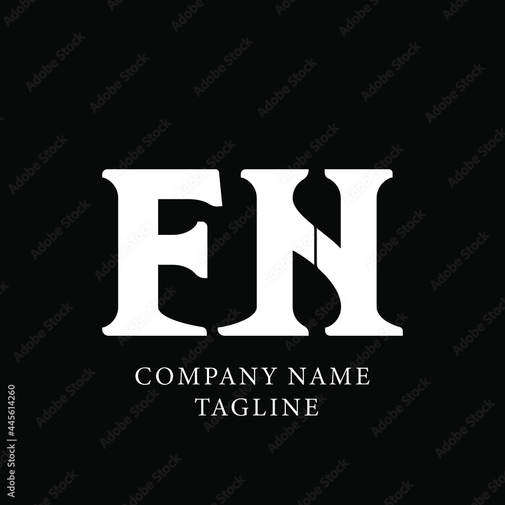 FN NF abstract vector logo template. F N logo. FN NF abstract vector logo template. F N logo.