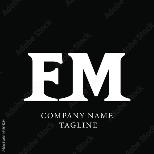 FM, M, F abstract letters logo Design. FM Icon. Logo Design vector Template. FM logo.