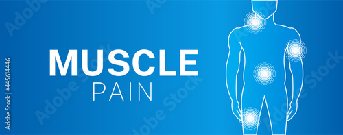 Muscle Pain Banner Background Illustration