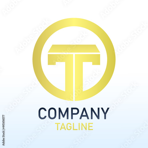 3d golden logo