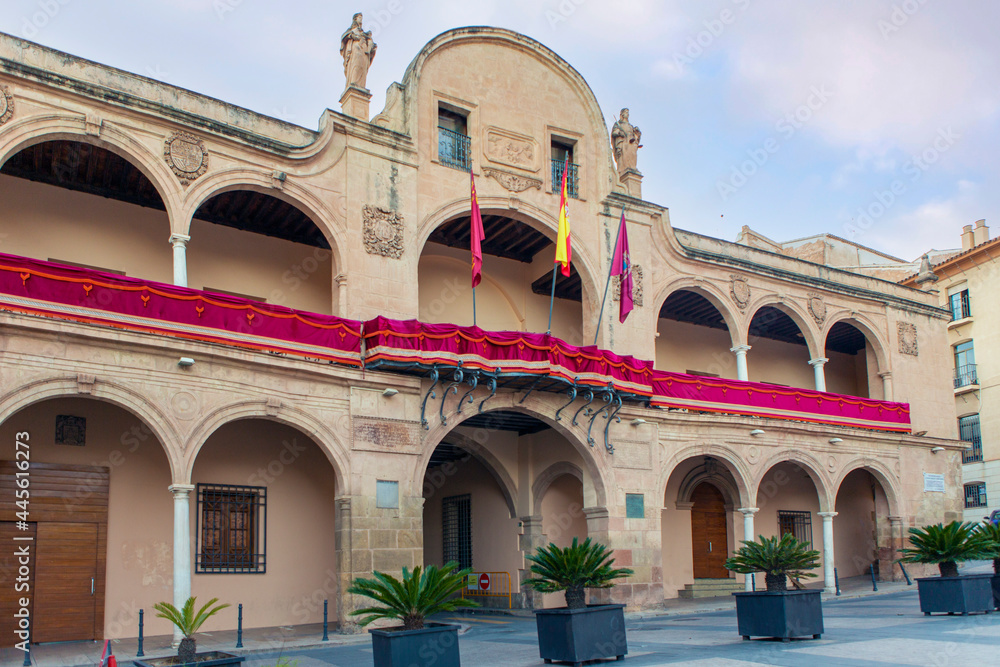 Obraz premium 05-12-2021 Lorca, Murcia, Spain City Hall of the Murcian city of Lorca, an old prison in baroque style.