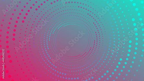 Spiral dots on gradient background. Vector illustration. 