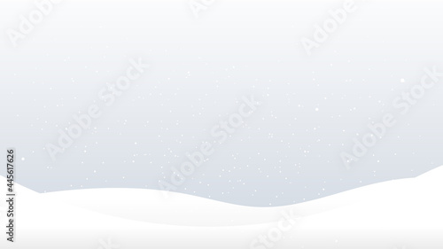 Landscape Snowy background ,Snowdrifts. Snowfall Clear sky ,  Winter season , illustration Vector EPS 10