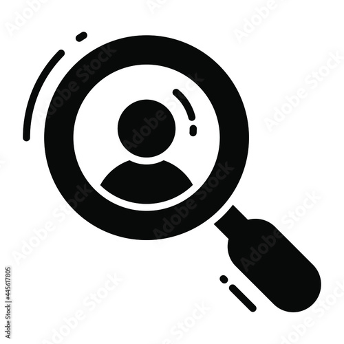 searching trendy icon, flat style isolated on white background. Symbol for your web site design, logo, app, UI.