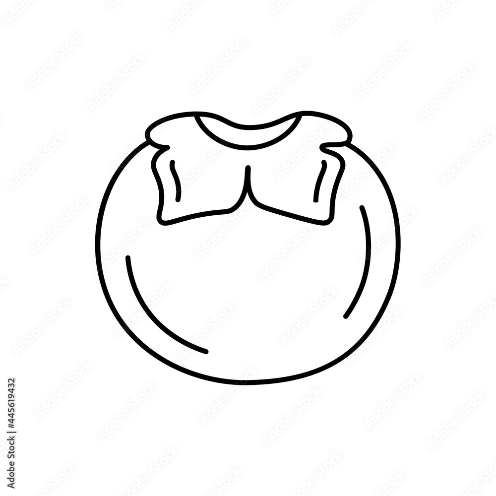 Badge  persimmon. Vector image, eps