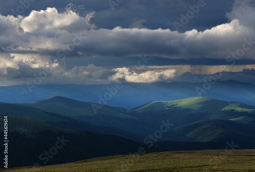 Summer landscape of Parang Mountains in Romania, Europe
