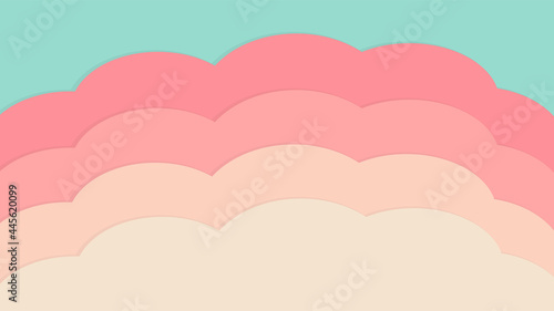 Abstract background with colorful clouds and shadows. Vector illustration.