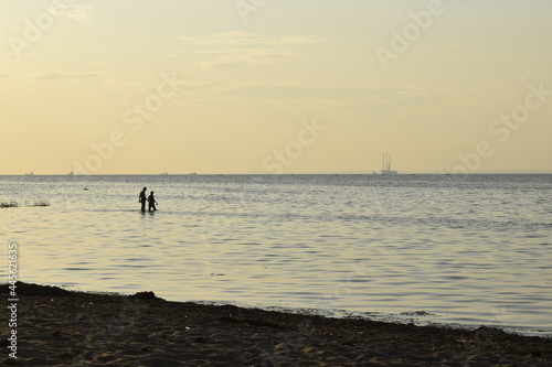 sunset on the beach