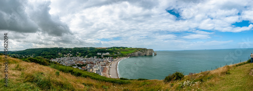 Beautiful views of the cliffs of Étretat, Normandy. France.