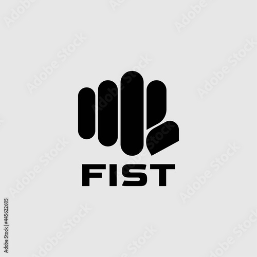 Fist hand logo design illustration vector template