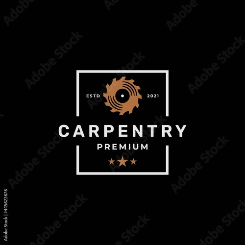 Carpentry logo design inspiration vector template