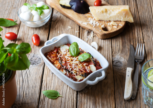 Parmigiana is an Italian vegetarian dish