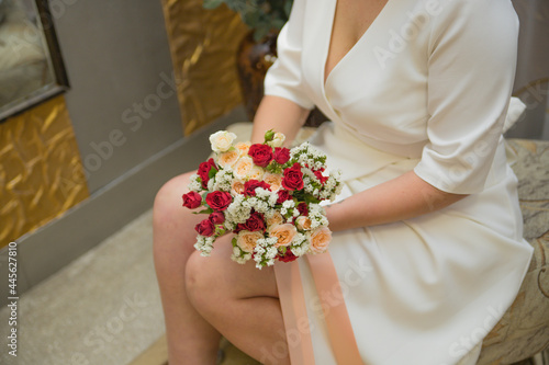 bride holding bouquet wedding