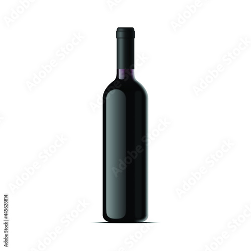 red wine mockup. realistic vector illustration