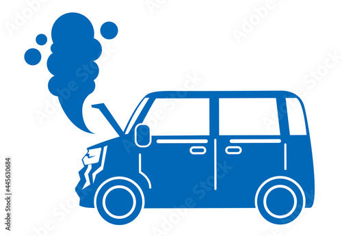 衝突事故　故障車