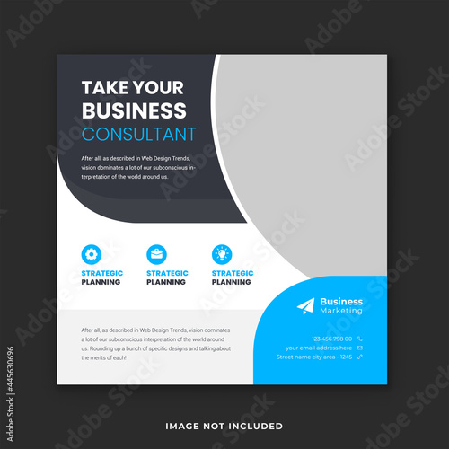 Business Instagram post templates and creative corporate business social media post banner template.