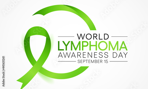 World Lymphoma awareness day is observed every year on September 15, it is a cancer of the lymphatic system, which is part of the body's germ fighting network. Vector illustration photo