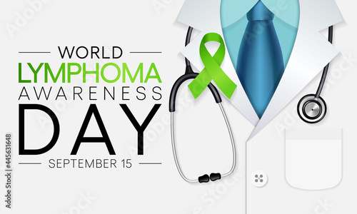 World Lymphoma awareness day is observed every year on September 15, it is a cancer of the lymphatic system, which is part of the body's germ fighting network. Vector illustration