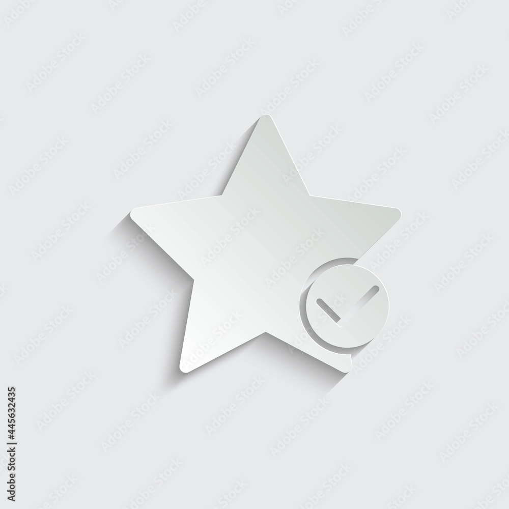 paper star icon Checkmark icon. Done, tick, yes, accept icon paper star icon Checkmark icon. Done, tick, yes, accept icon