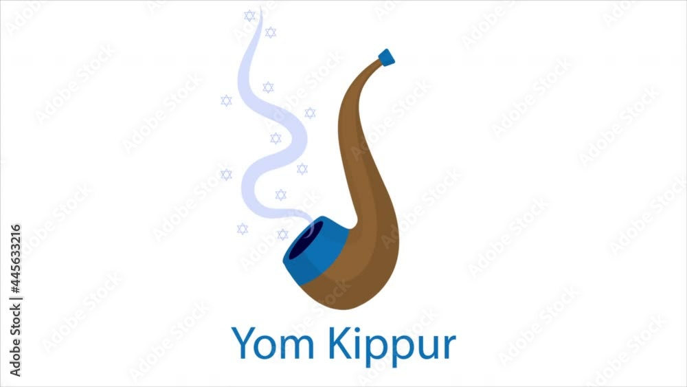 Horn to Yom Kippur, art video illustration. Horn to Yom Kippur, art video illustration.