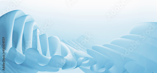 Wide digital desktop wallpaper. White 3D render with a soft creamy look