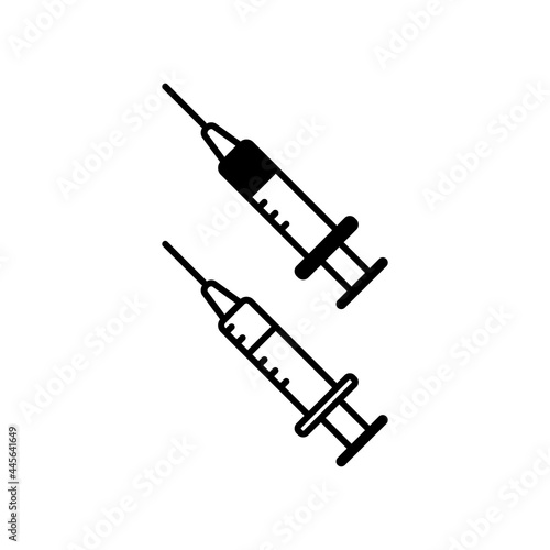 Syringe icon in trendy flat design