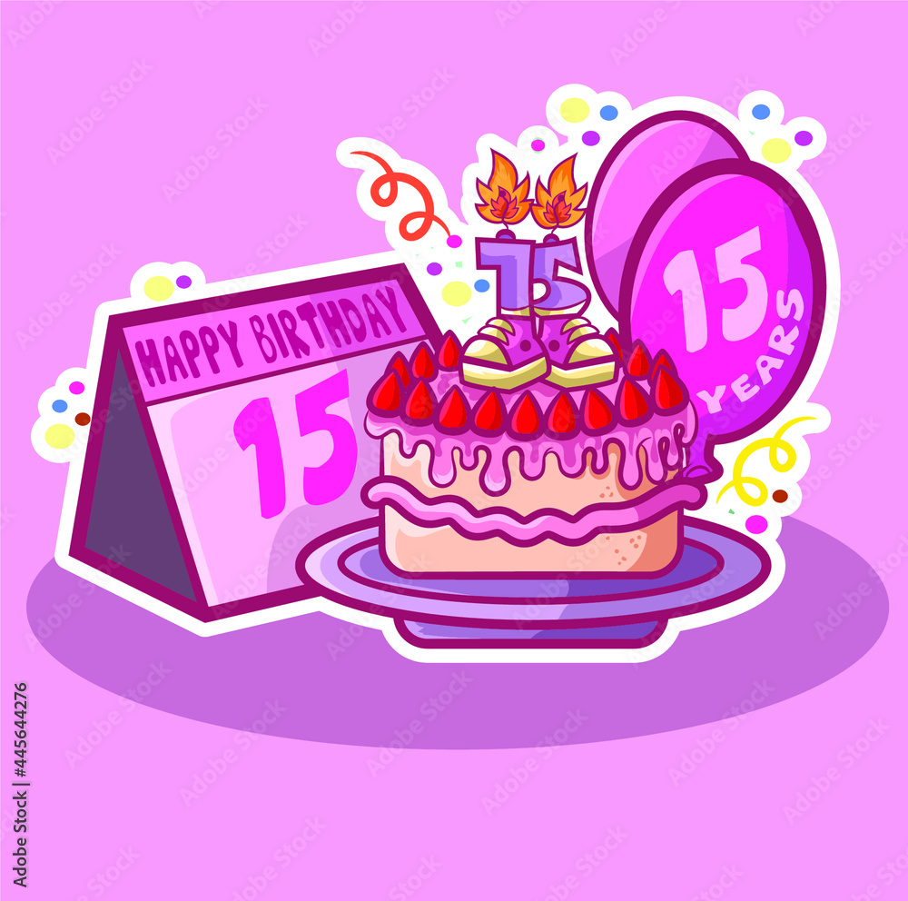 Happy fifteenth birthday card. Congratulations on your fifteenth