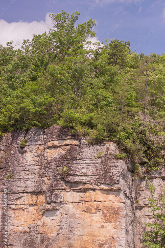 Massive Rock Wall Overlooking Summersville Lake in Summersville, West Virginia Massive Rock Wall Overlooking Summersville Lake in Summersville, West Virginia
