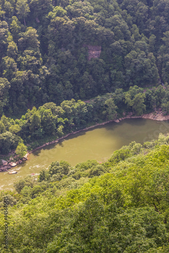 New River and Surrounding Mountains Seen From 1000 Feet up on the Endless Wall Trail in New River Gorge National Park