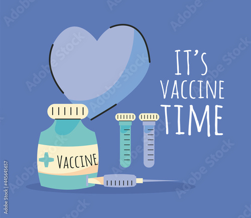 vaccine time lettering